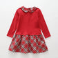 girls-red-tartan-collar-dress Ollies Place