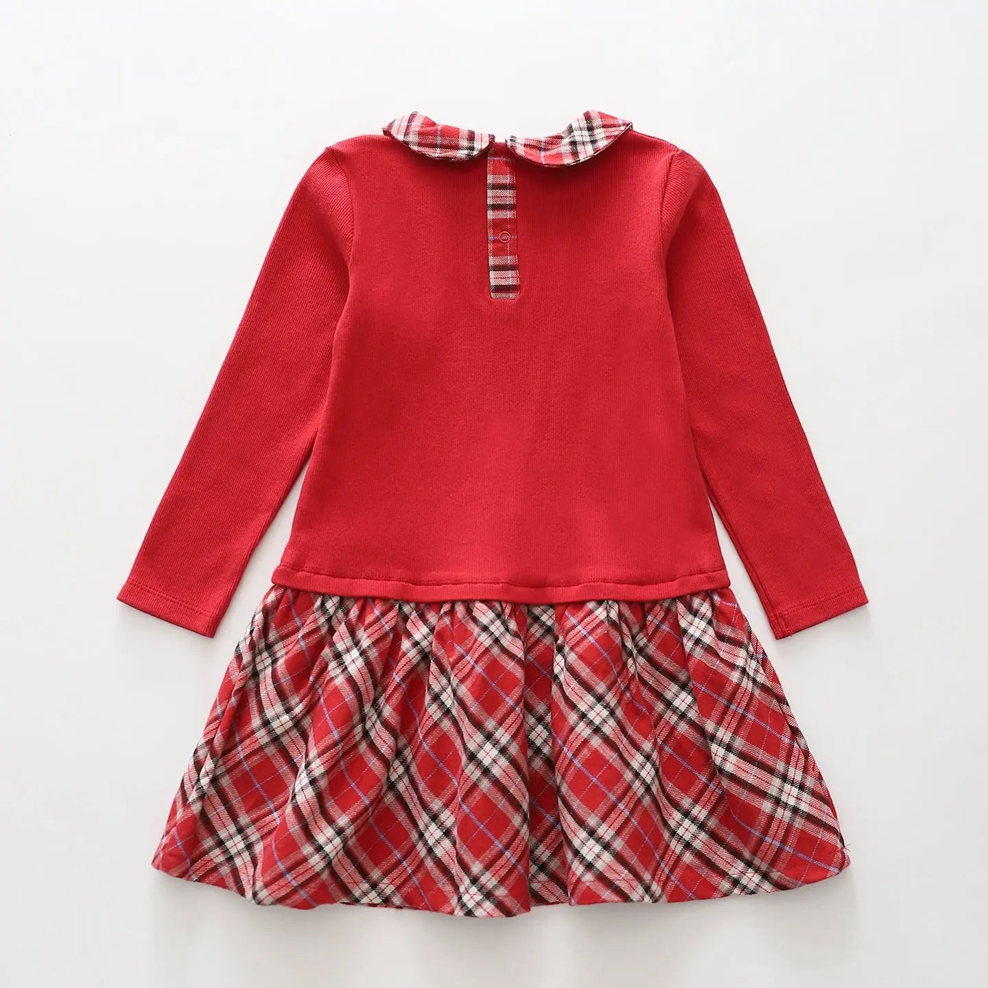 girls-red-tartan-collar-dress Ollies Place