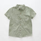 green-linen-blend-collared-shirt Ollies Place
