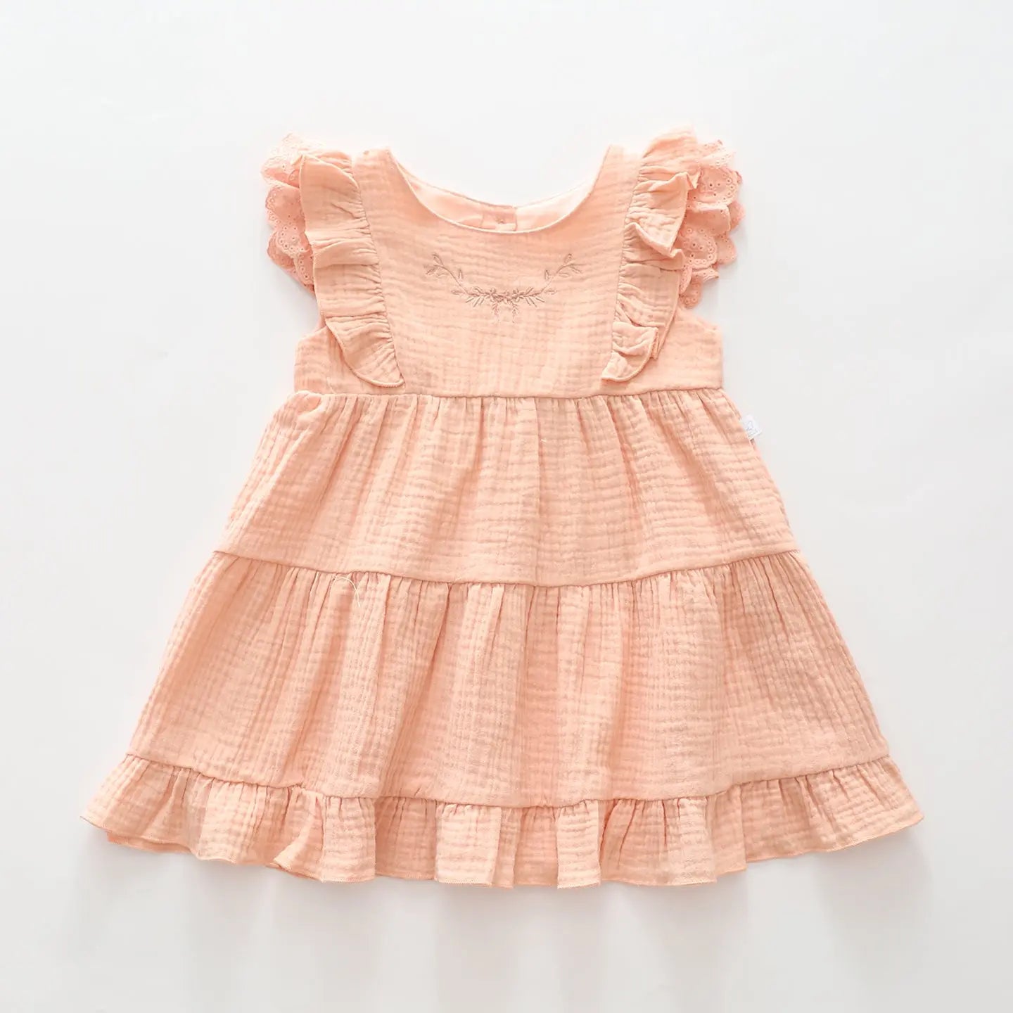 peachy-tiered-cheesecloth-dress Ollies Place