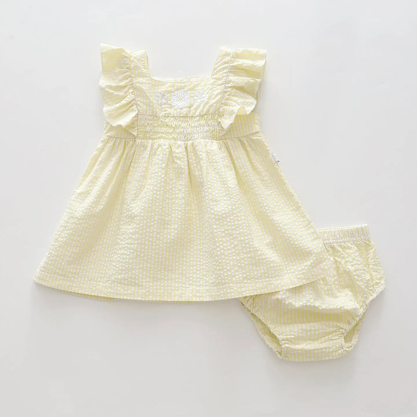 yellow-stripe-bloomers-dress-set Ollies Place