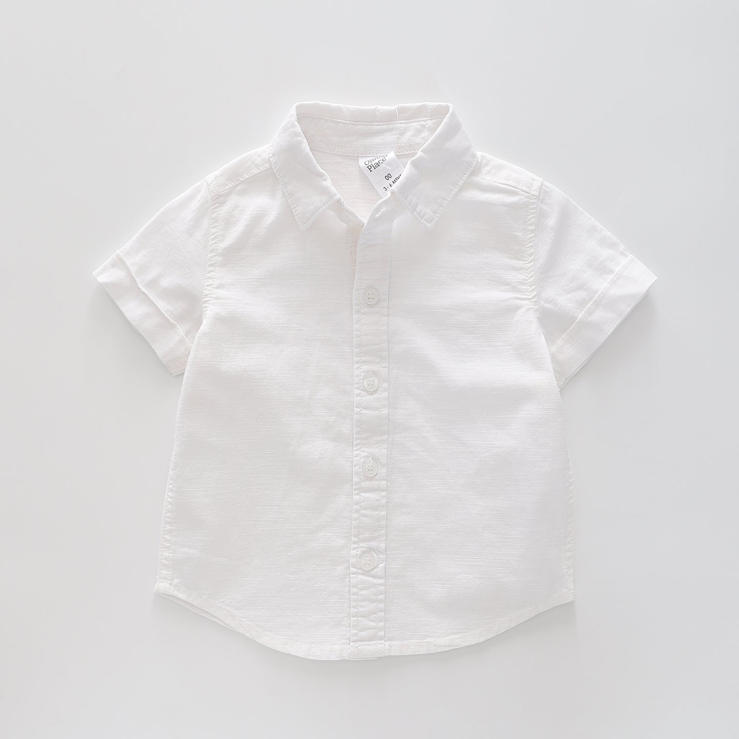 White Cotton Collared Shirt