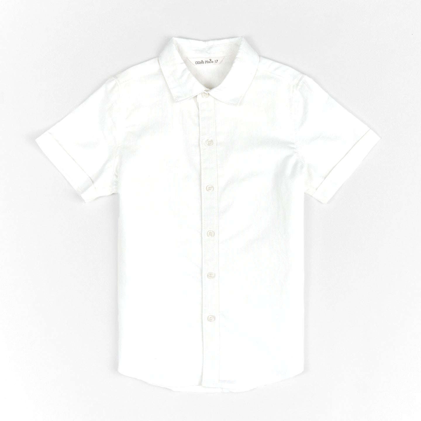 Older Boys 100% Linen White Woven Shirt