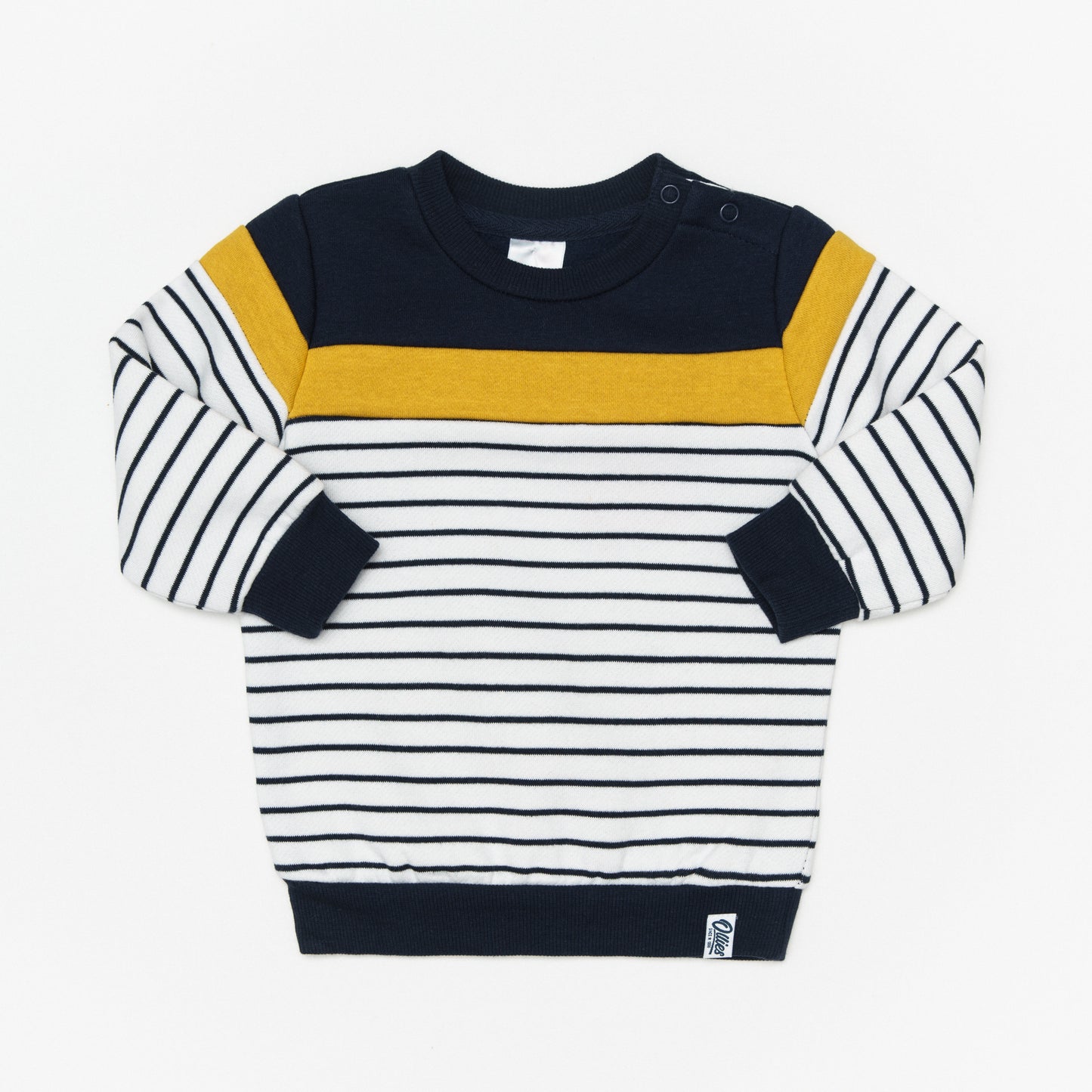 Varsity Kid Navy Striped Sweater Top - Toddler Boy