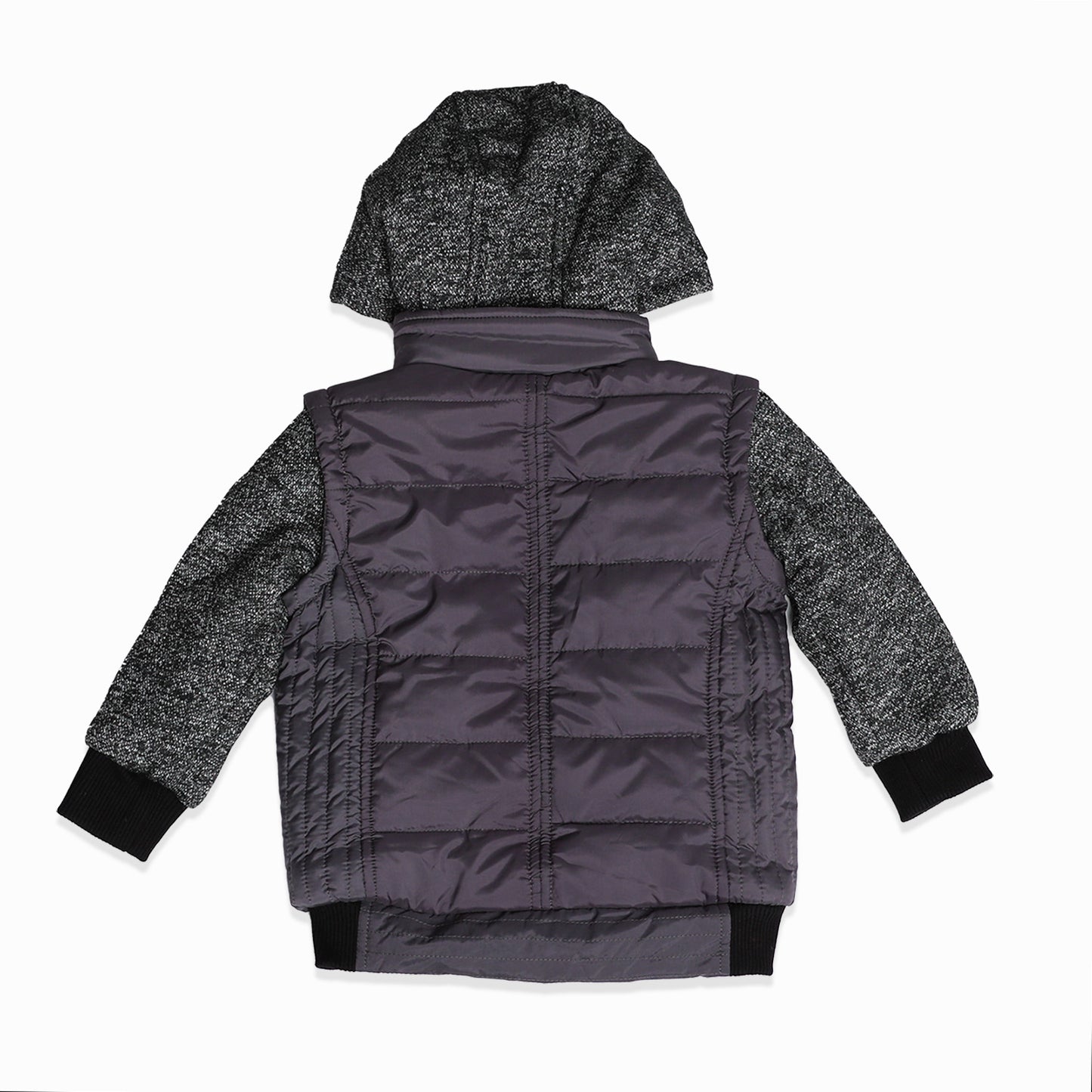 Camo Kid Charcoal Hooded Puffer Jacket - Toddler Boy