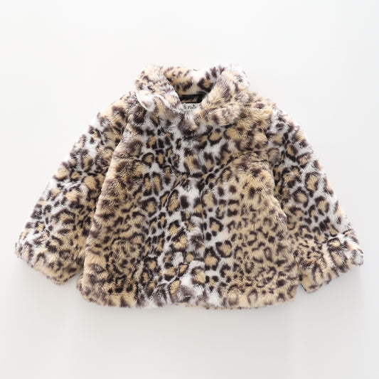 Leopard Girl Faux Fur Coat - Toddler Girl