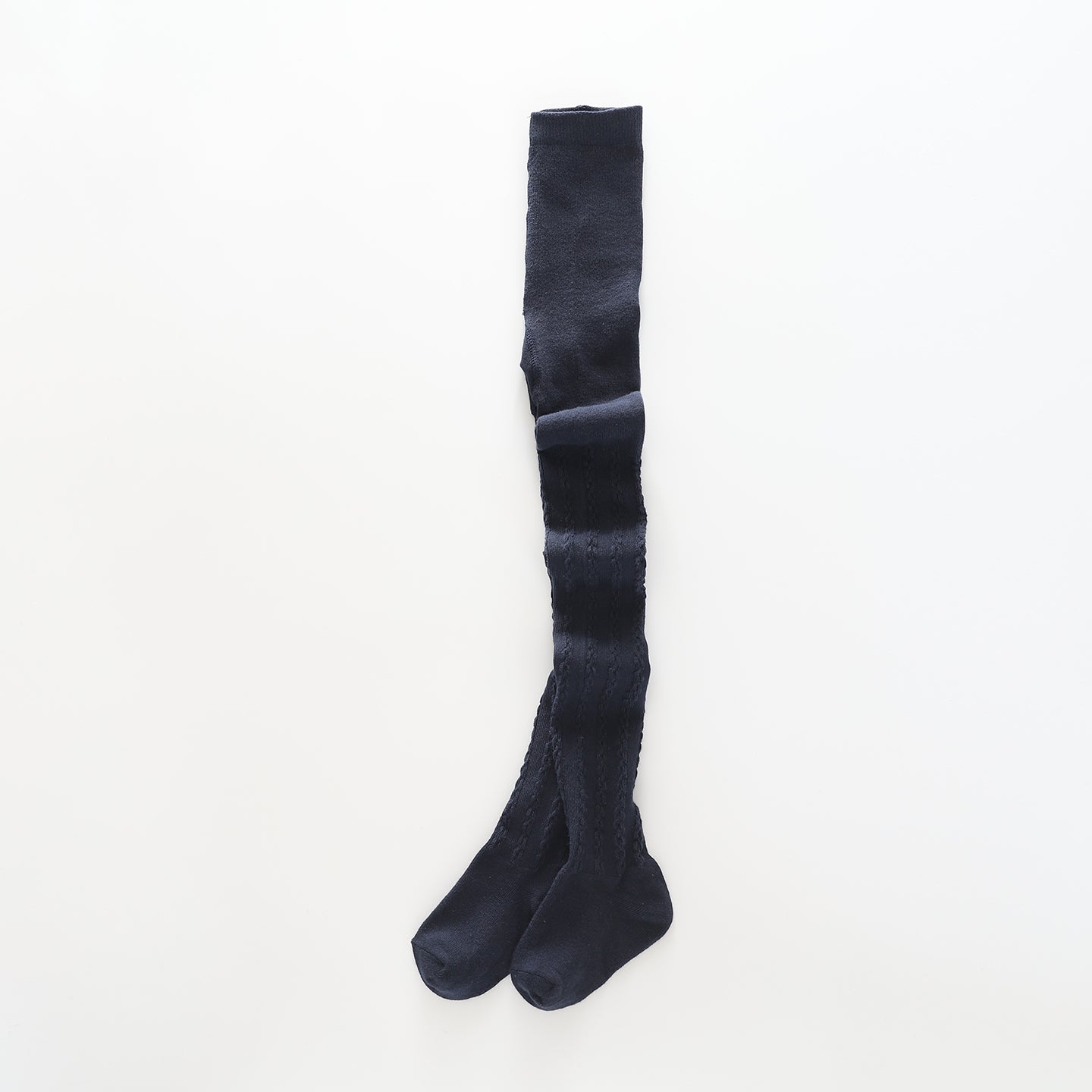 Jacqard Cable Knitted Tights Navy Colour