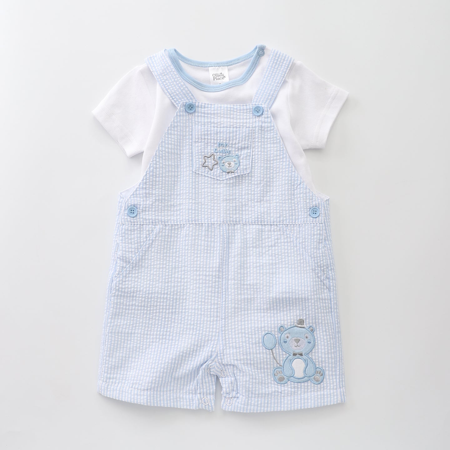 Blue and White Summer Overall
