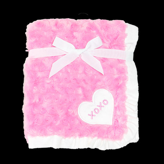 Baby Rose Fur Blanket Pink