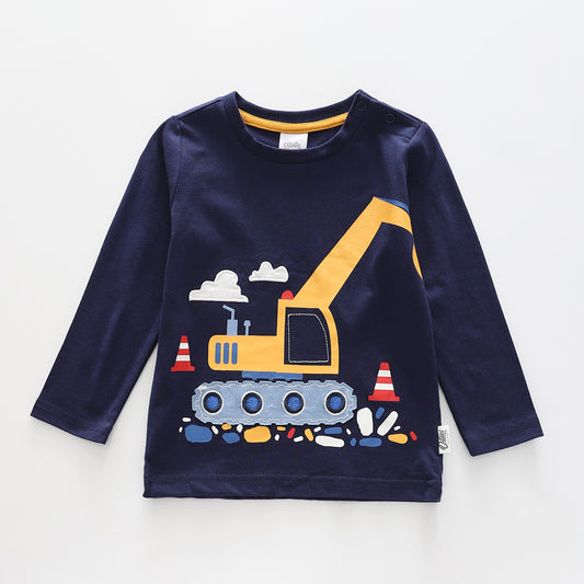 Boys' Little Digger Graphic Long Sleeve Tee
