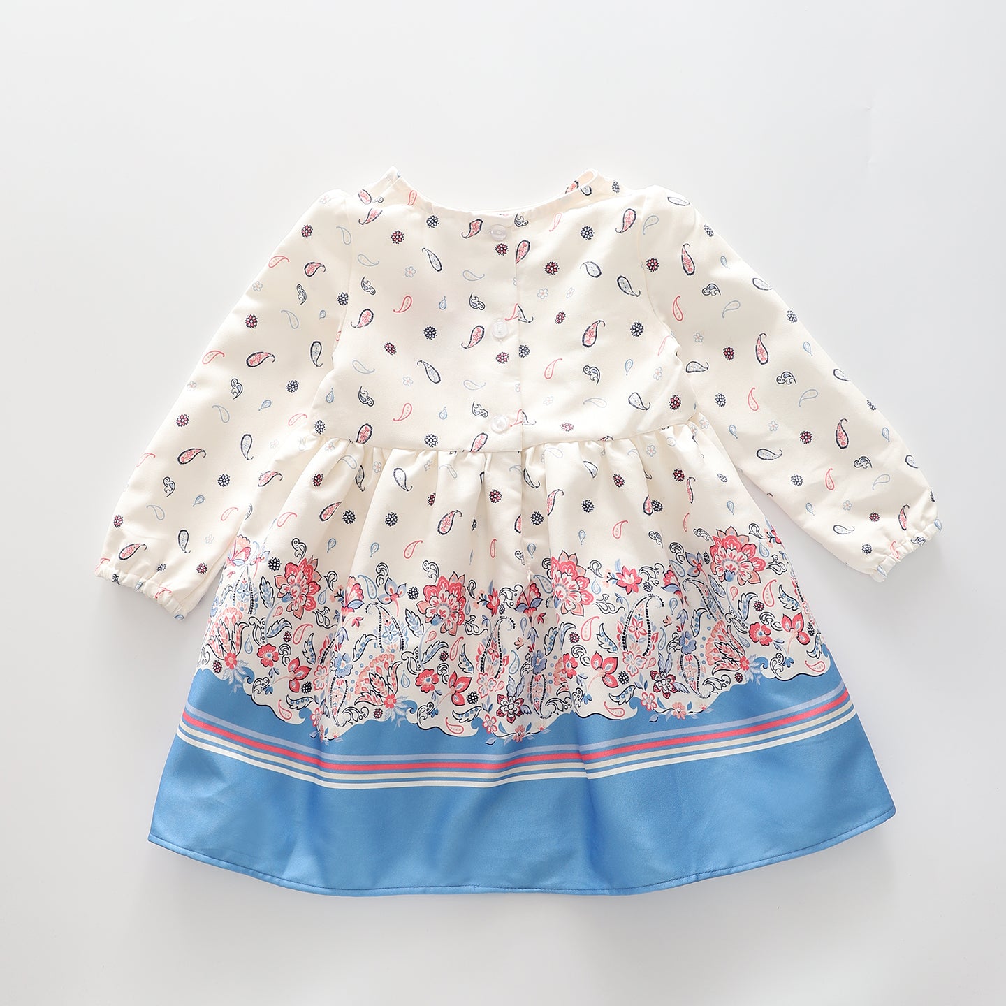 Girls' Paisley Print Chiffon Dress