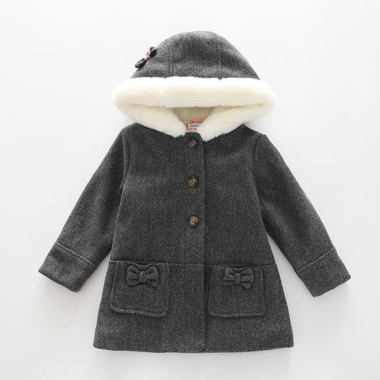 Girls' Wool Look Winter Coat