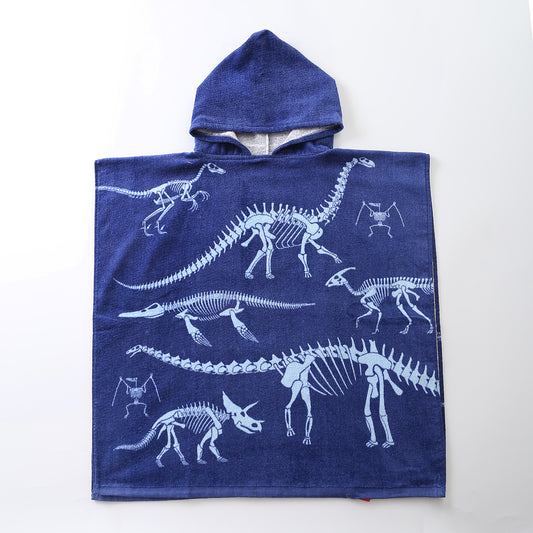 Kids Dinosaur  Hooded Poncho Towel