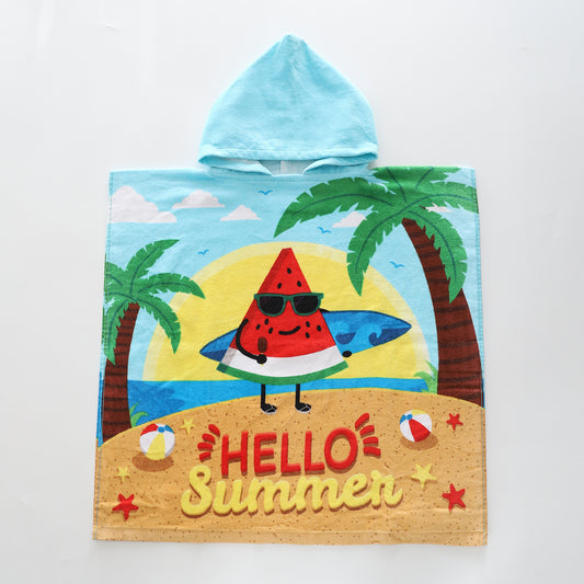 Hello Summer Watermelon Hooded Towel