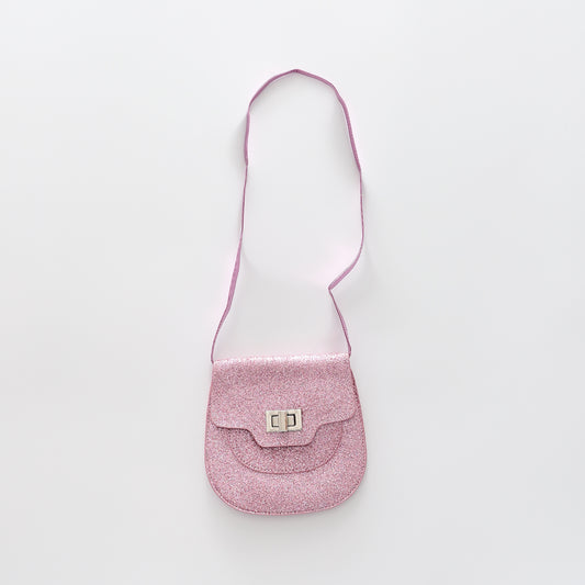 Girls' Rose Pink Glitter Shoulder Bag