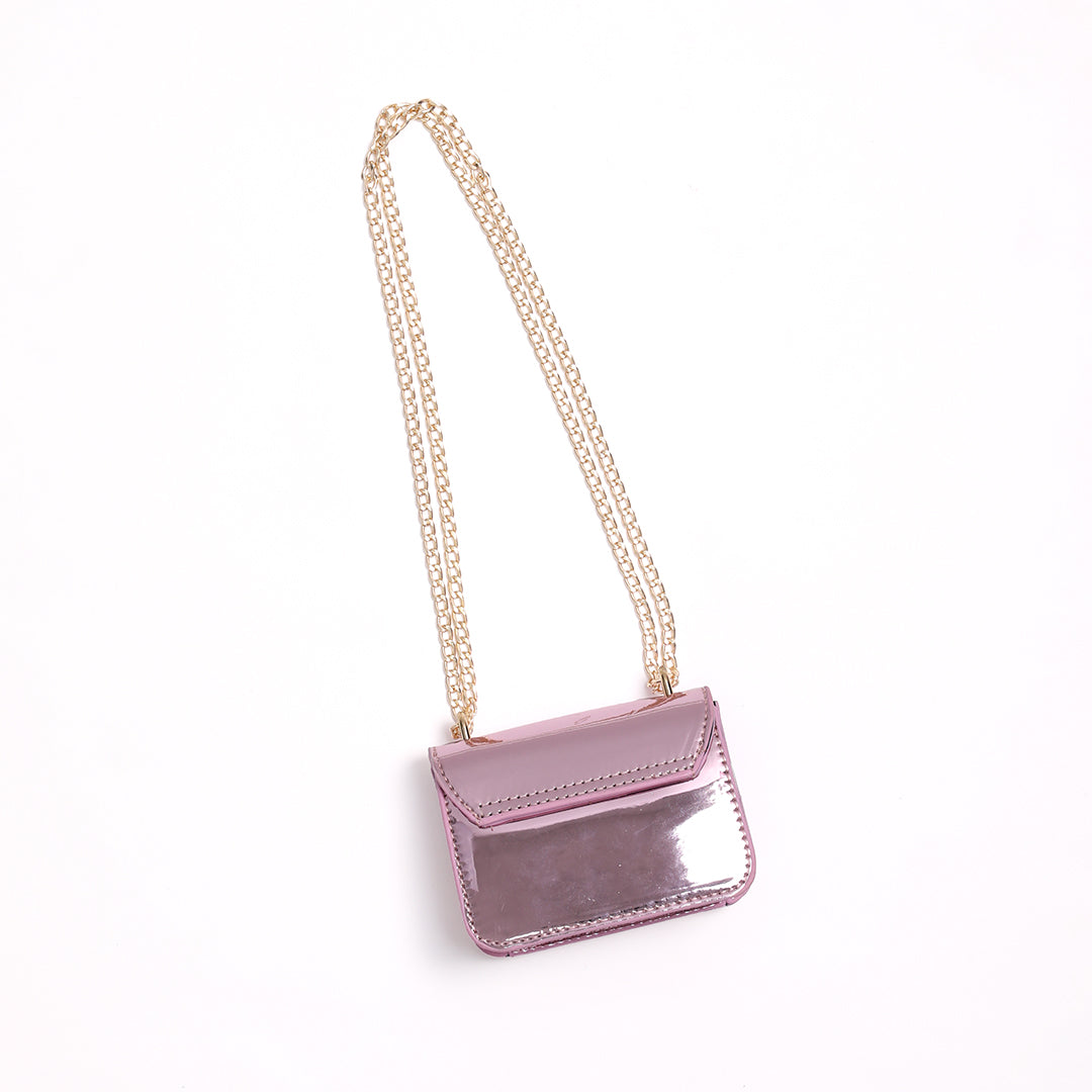 Metallic Pink Glitter Handbag