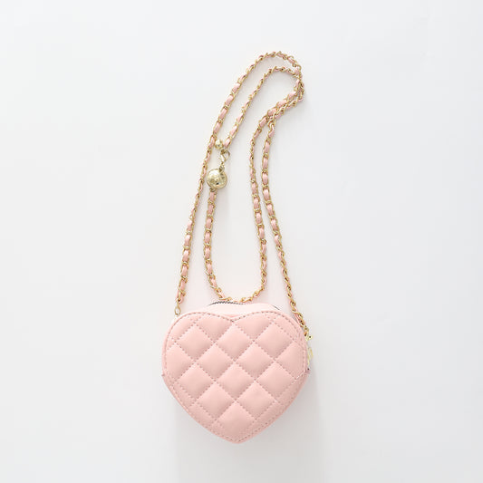 Pink Heart, Girls Shoulder Bag