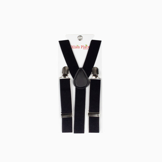 Boy Black Suspenders