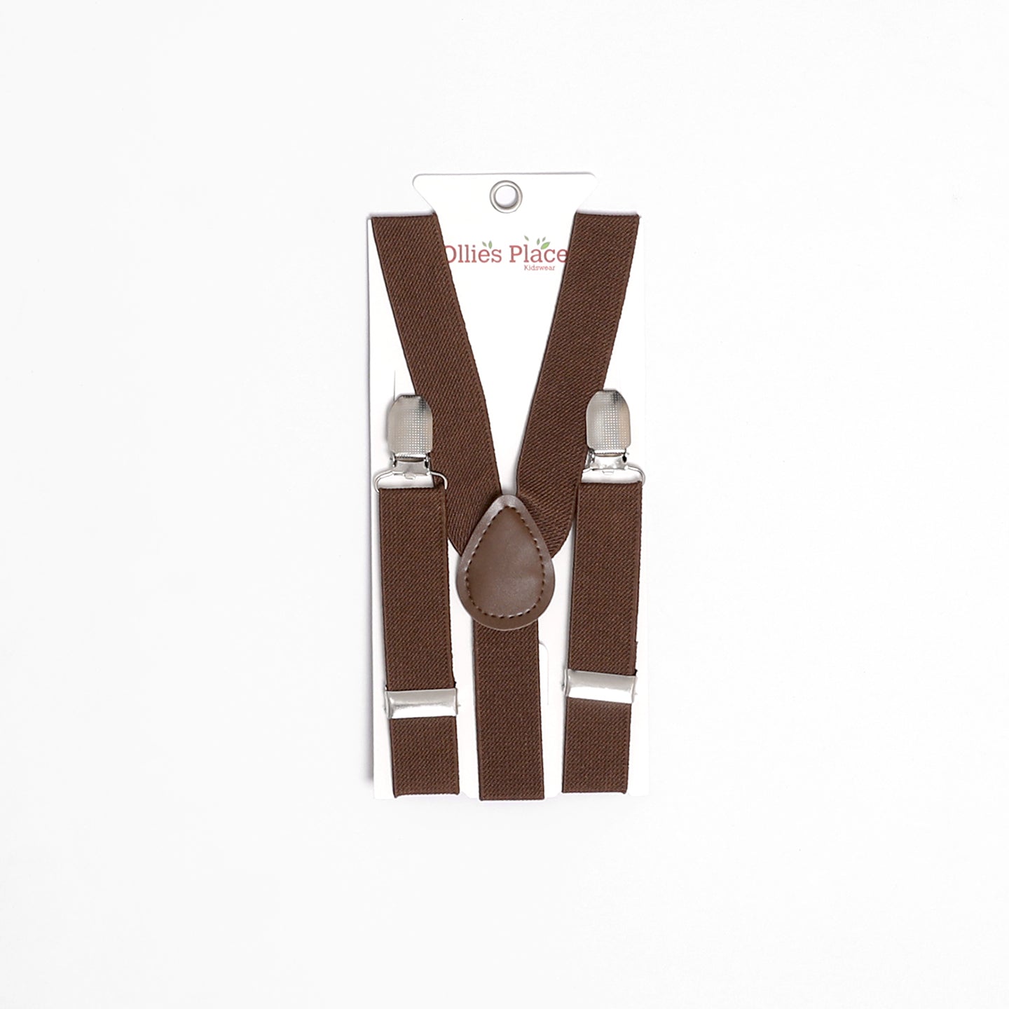 Boys' Adjustable Brown Suspenders