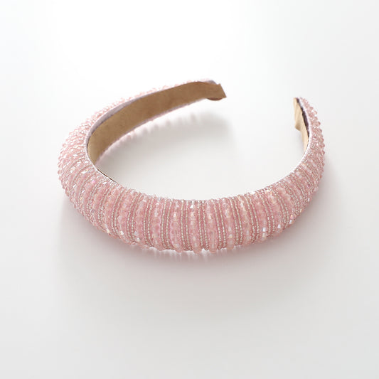 Soft Pink Beaded Headband