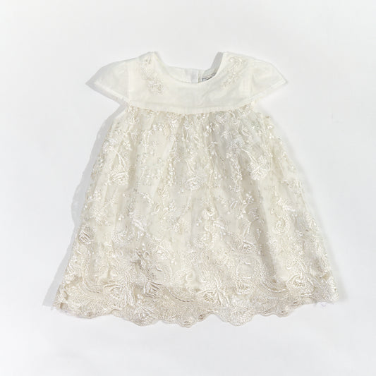 Baby Infant Girl Ivory Dress Lace Formal Dress