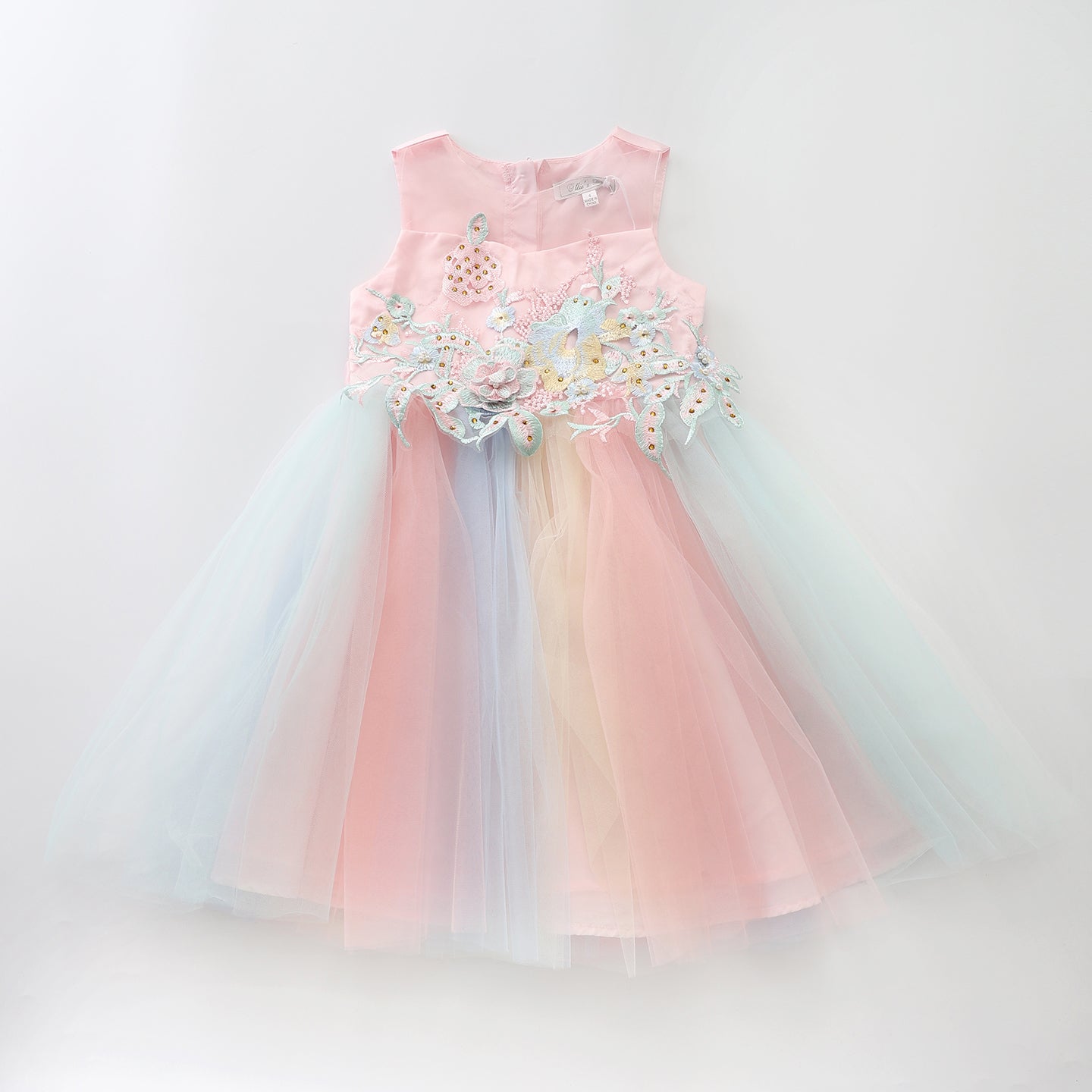 Rainbow Tulle Garden Formal Dress - Girl