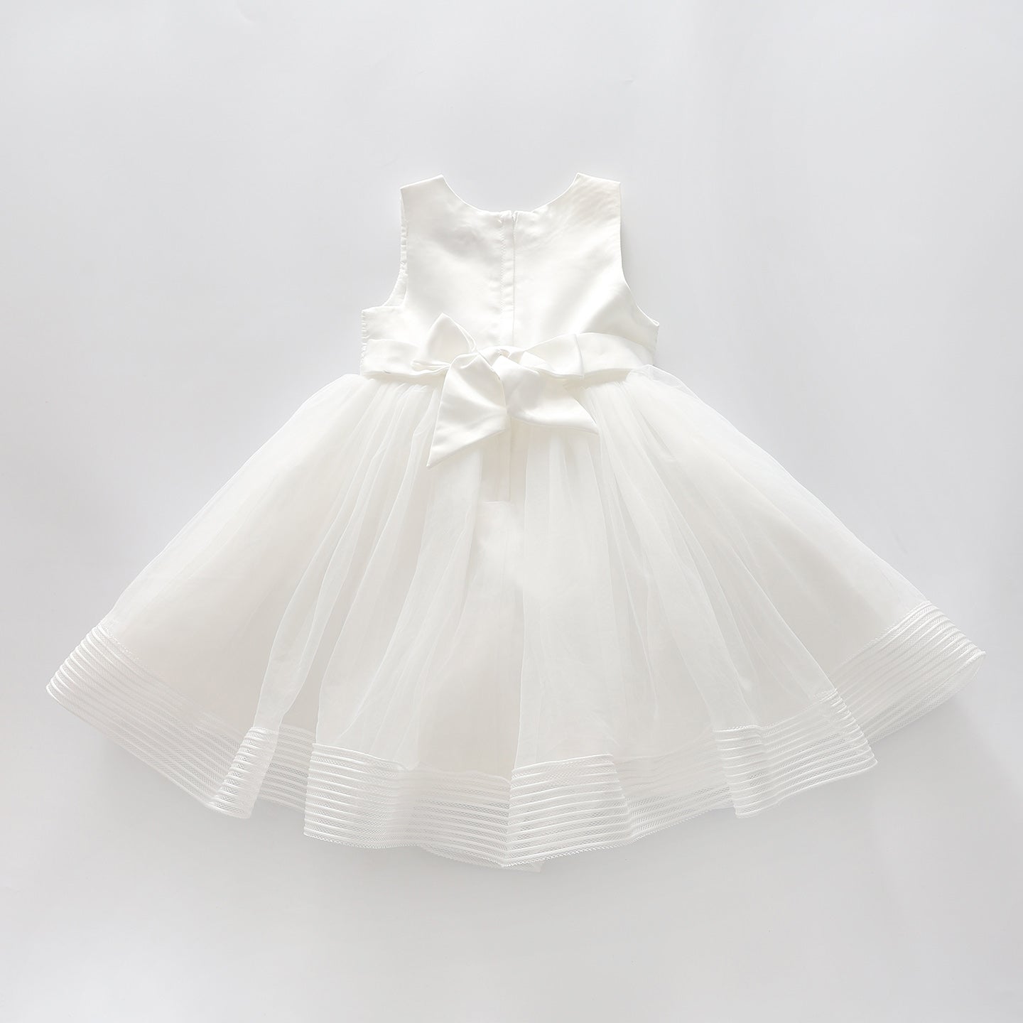 Girls' Elegant Tulle Formalwear Dress - White