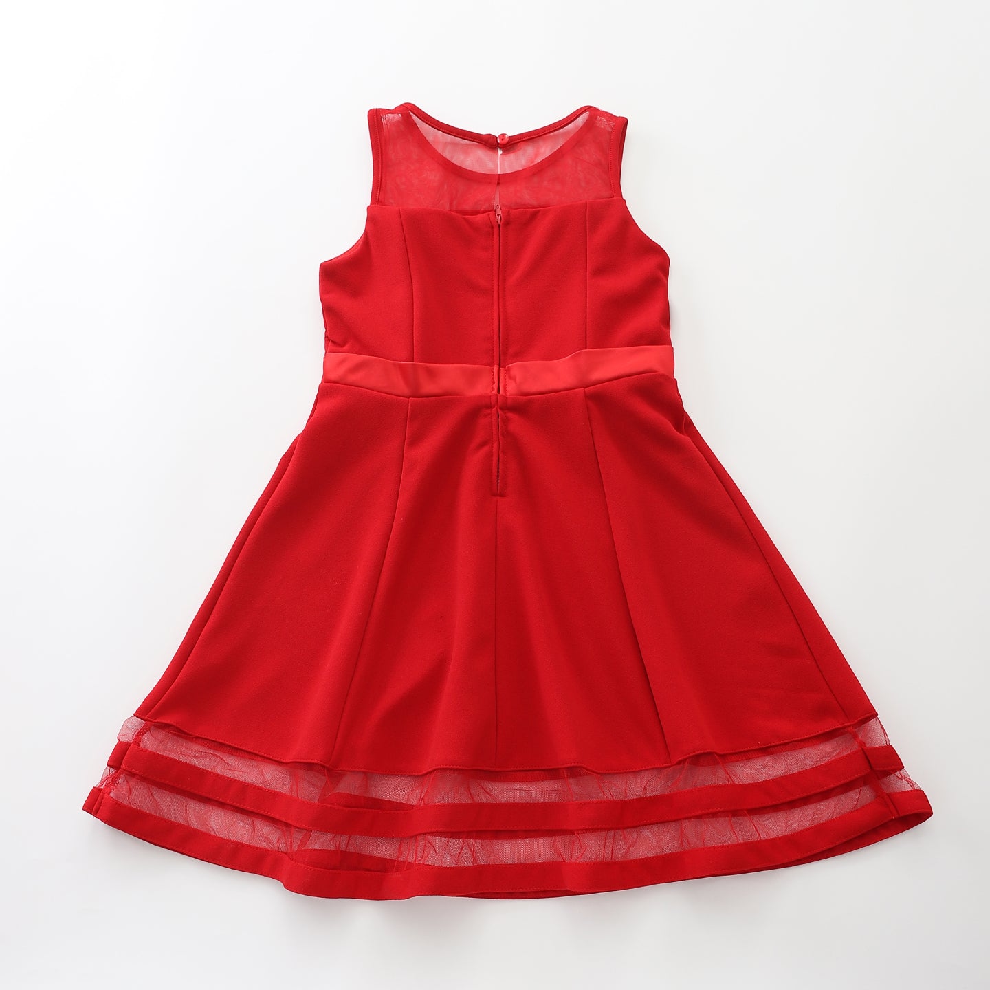 Little Miss Girl’s Formal Red Panelled Party Dress