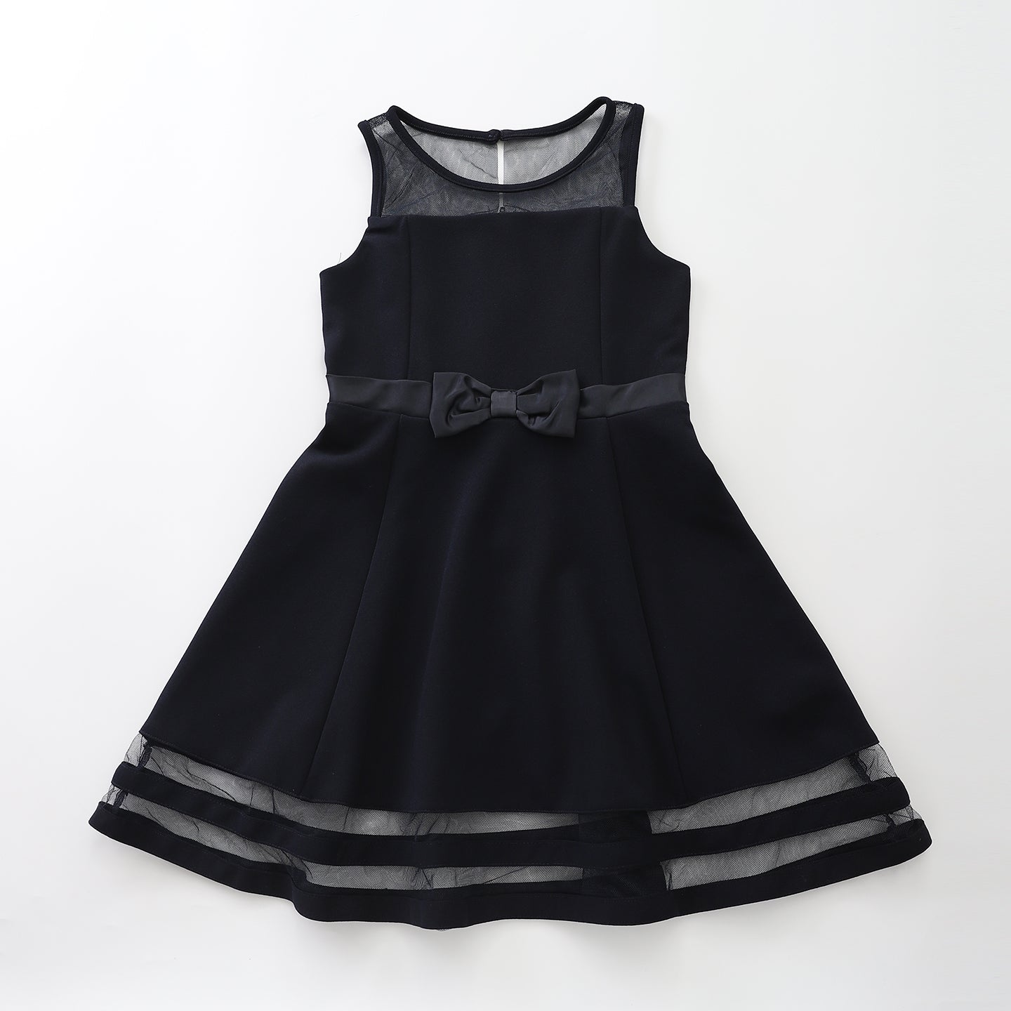 Little Miss Girl's Formal Dark Navy Panelled Party Dress