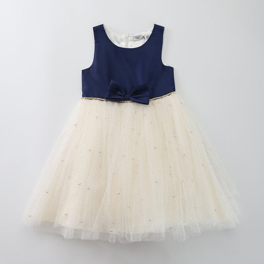 Girls' Pretty Tulle Party Dress with Fancy Details