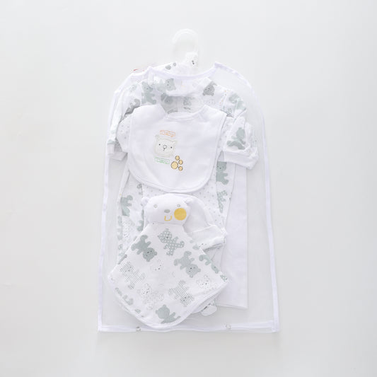 7pc cotton interlock baby gift set Cute bear print