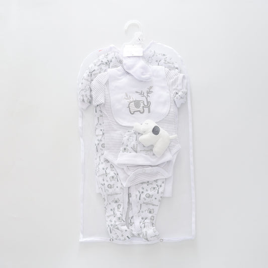 7pc cotton interlock baby gift set Cute safari animal print
