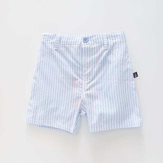 Baby Boys Blue and White Cotton Shorts