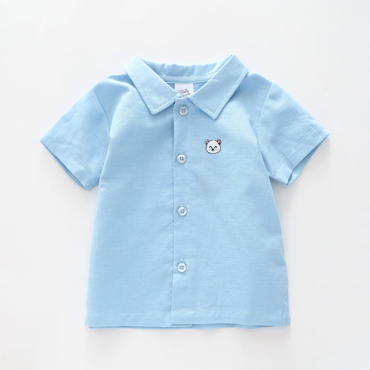 Baby and Infant Boys Bear Button-Down Shirt