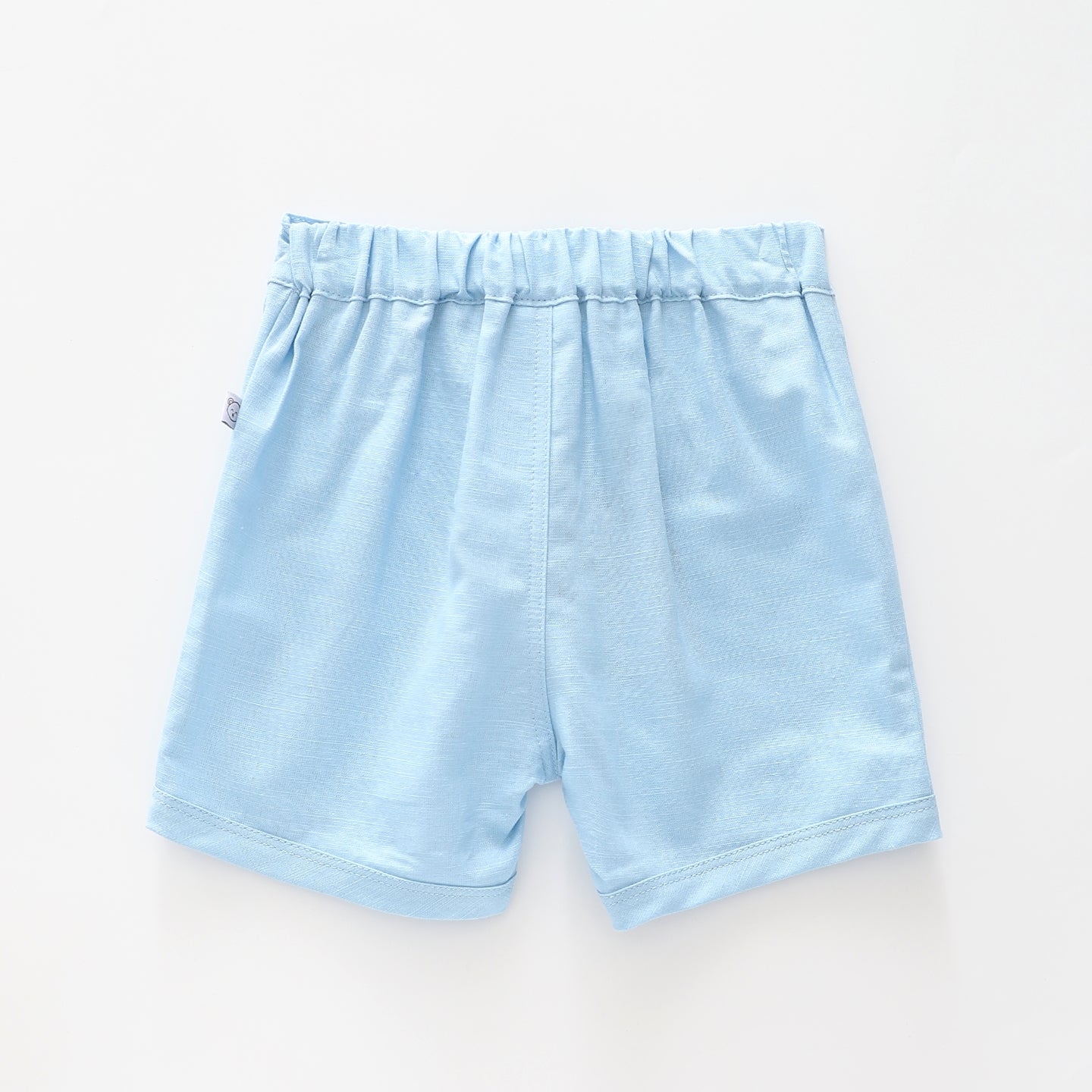 Baby Boys Blue Linen Shorts