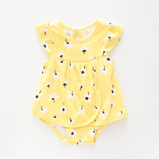 Baby Girls Sunshine Yellow, Romper Dress