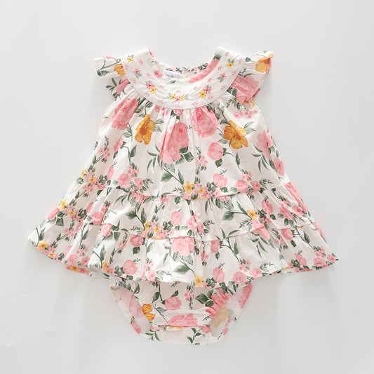 Baby Girls Vintage Floral Dress Set