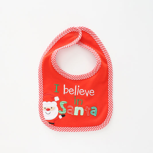 Baby's' I Believe In Santa Bib