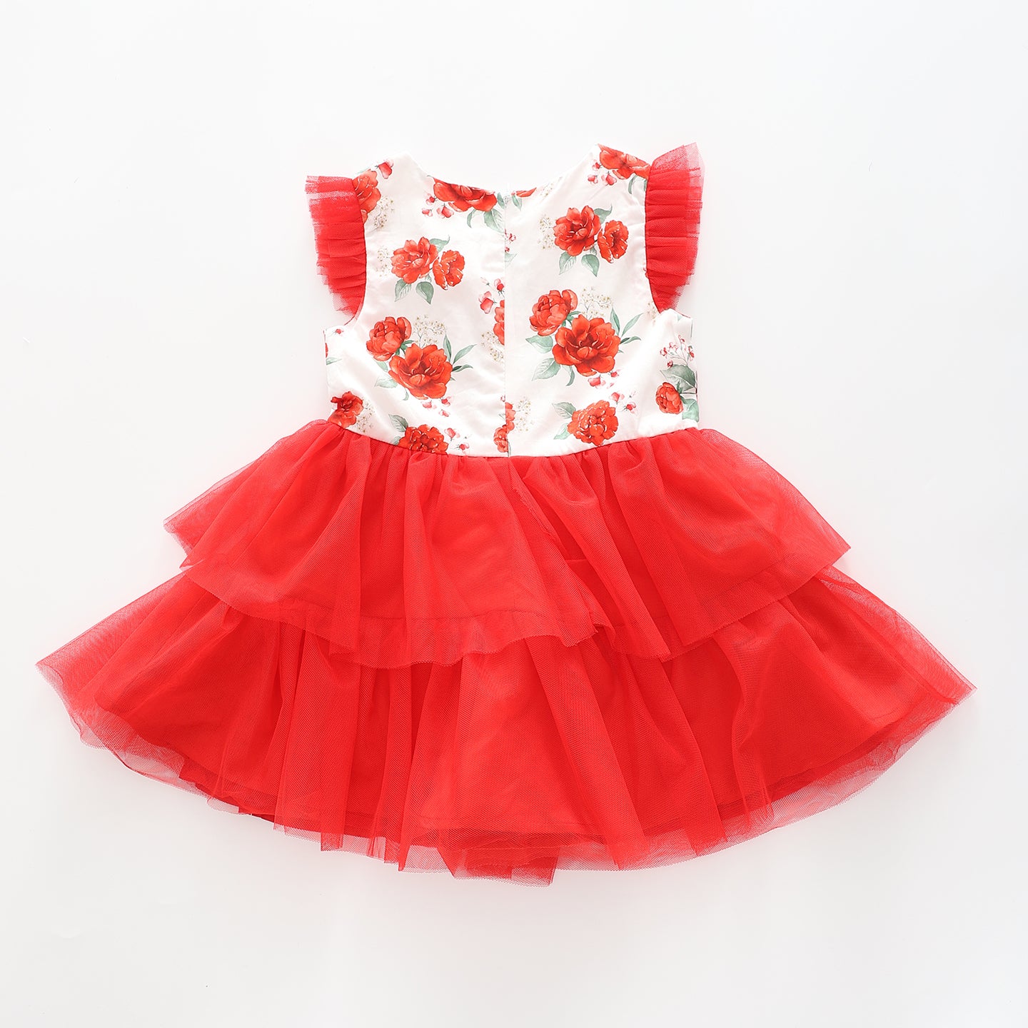 Baby Girls Special Occasion Red Rose Dress