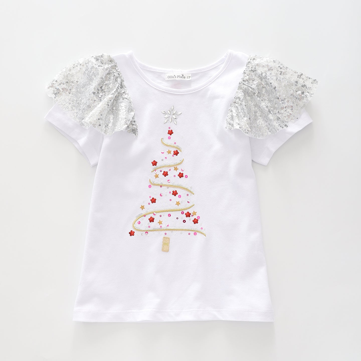 Girls Sparkly Holiday Tee