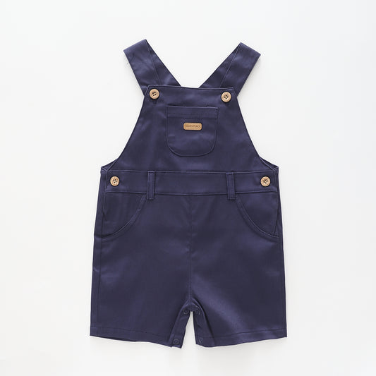 Infant and Toddler Boys Navy Blue Overalls