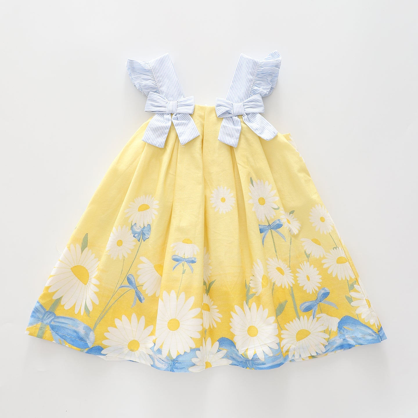 Girl's Yellow and Blue Lazy Daisy Dress