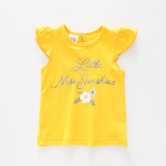 Girl's Golden 'Little Miss Sunshine' T-Shirt
