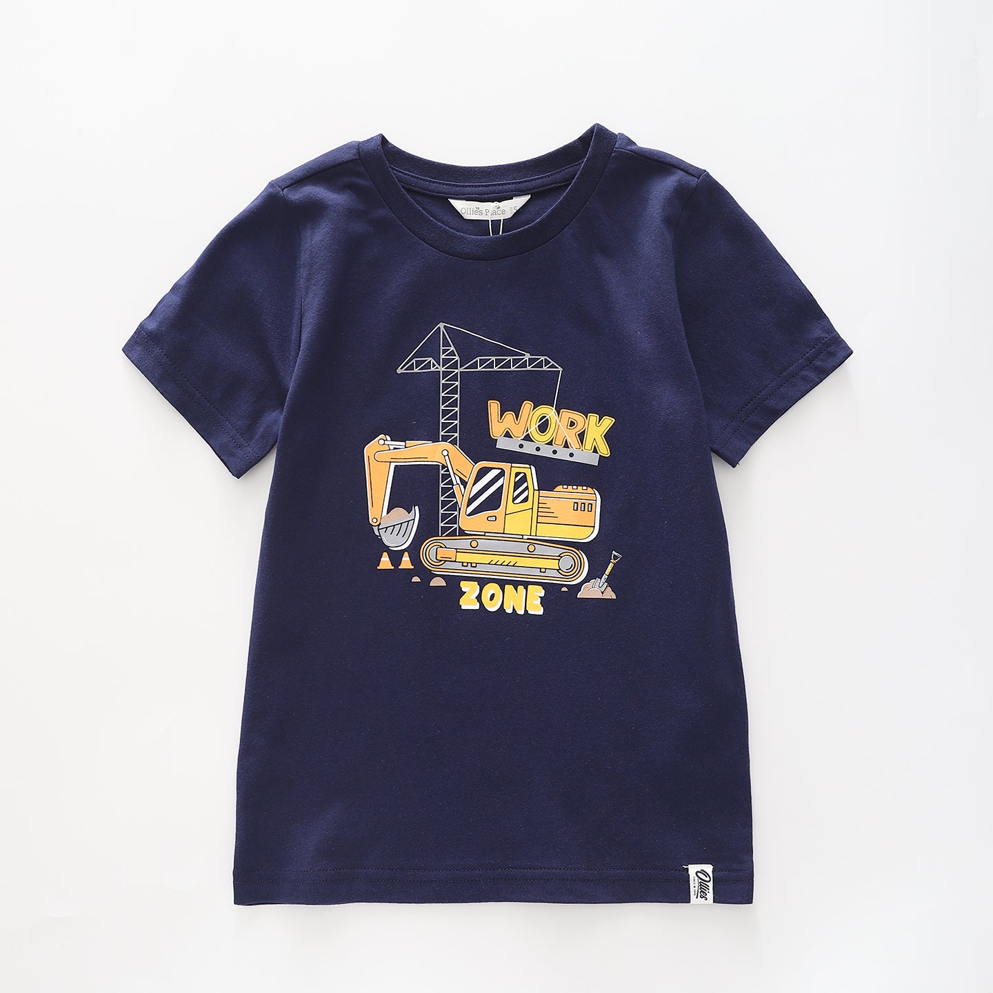 Boy's Navy T-shirt With Digger Print
