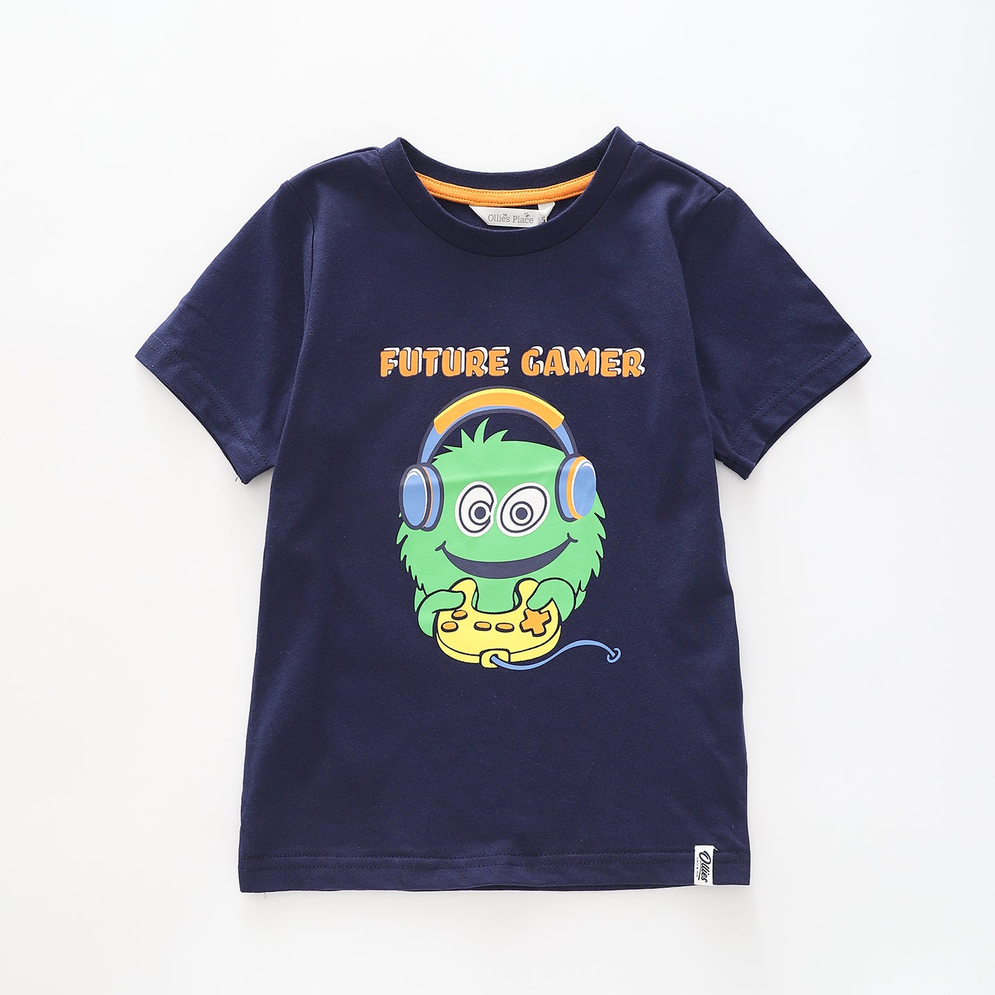 Boy's Navy Blue 'Future Gamer!' T-shirt With Gamer Print