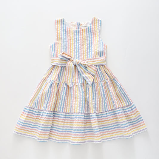Girl's Rainbow Stripe Dress