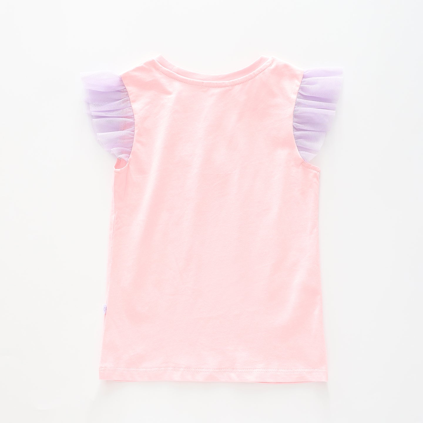 Girl's Glitter Tulle Peach And Purple Ballerina T-Shirt