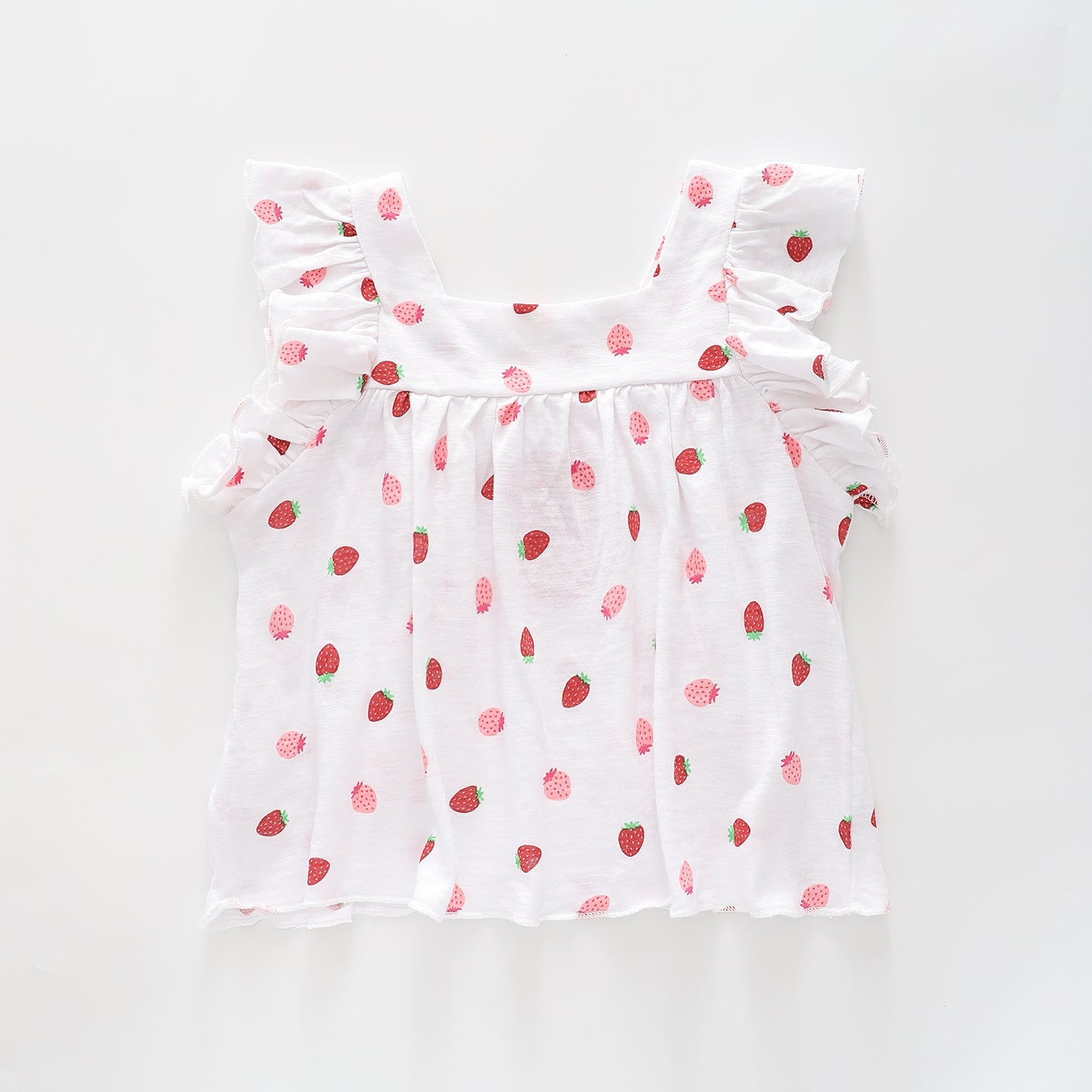 Girl's Strawberry Pink and White T-Shirt