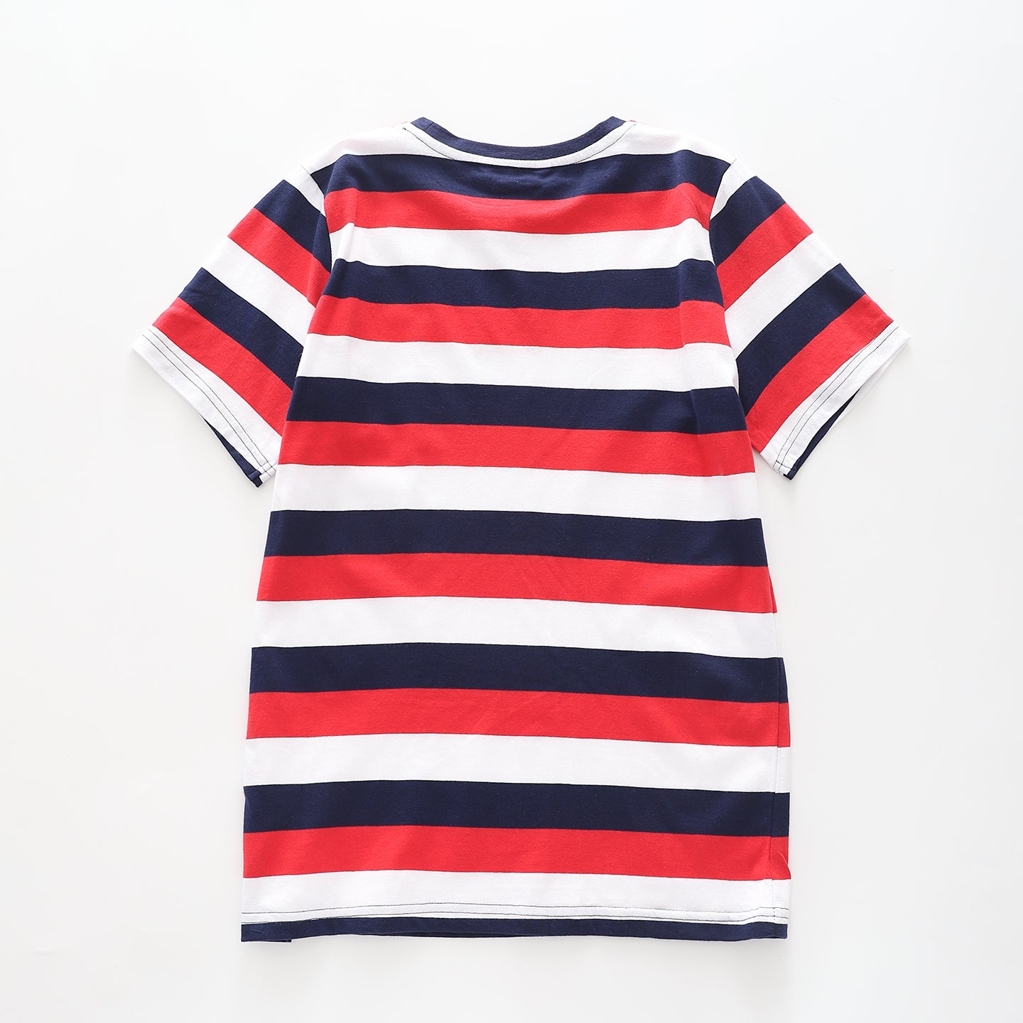 Boy's Red and Navy Blue Striped Polo Shirt