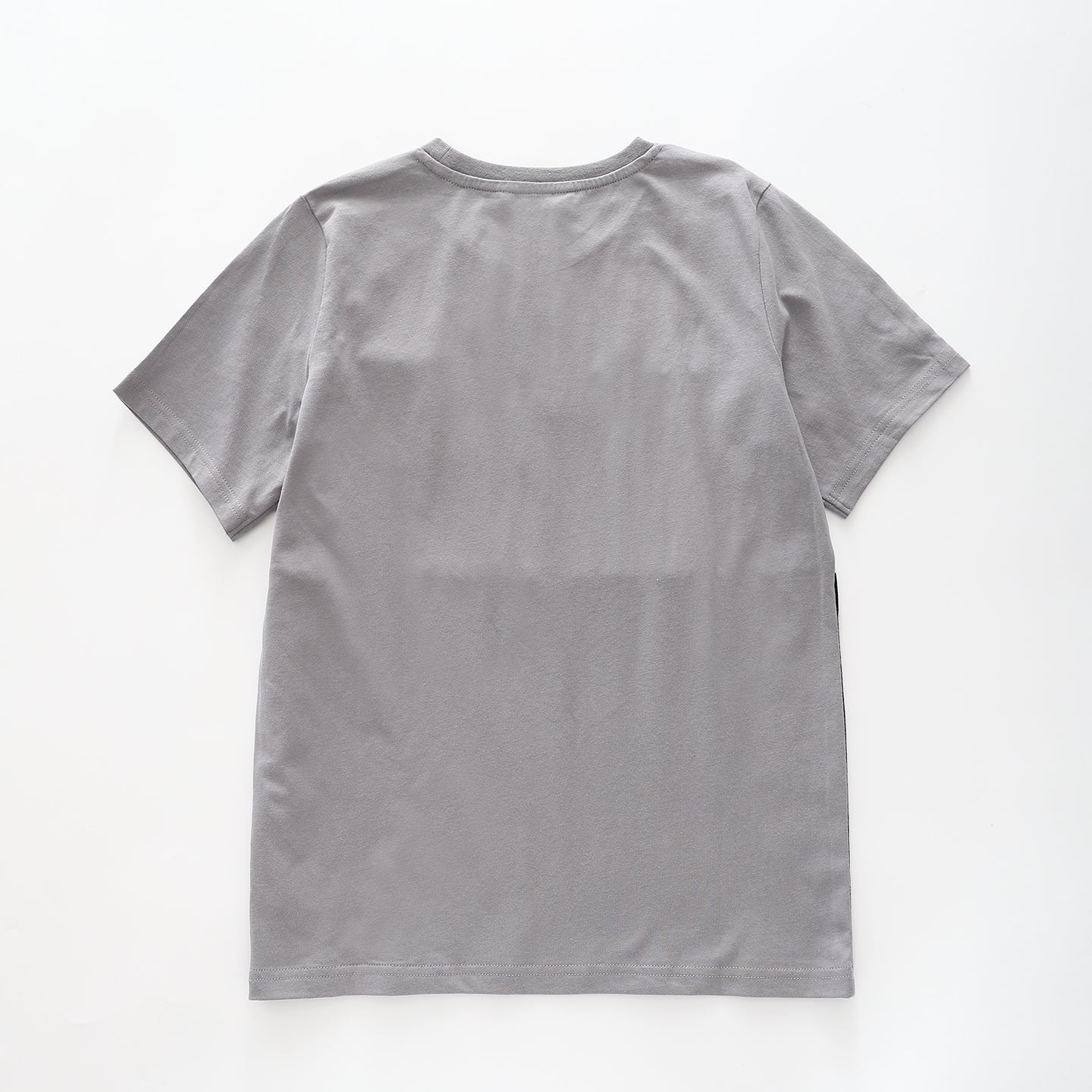 Boy's Grey, White And Black Large Stripe T-Shirt